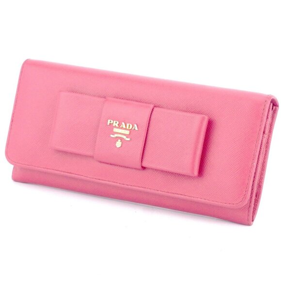 Prada Handbags - Authenticity guaranteed  PRADA Purse ribbon pink Safi Arno Leather used